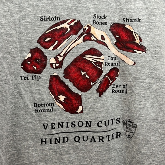 Venison cuts harvesting nature T-shirt - Picture 2 of 4
